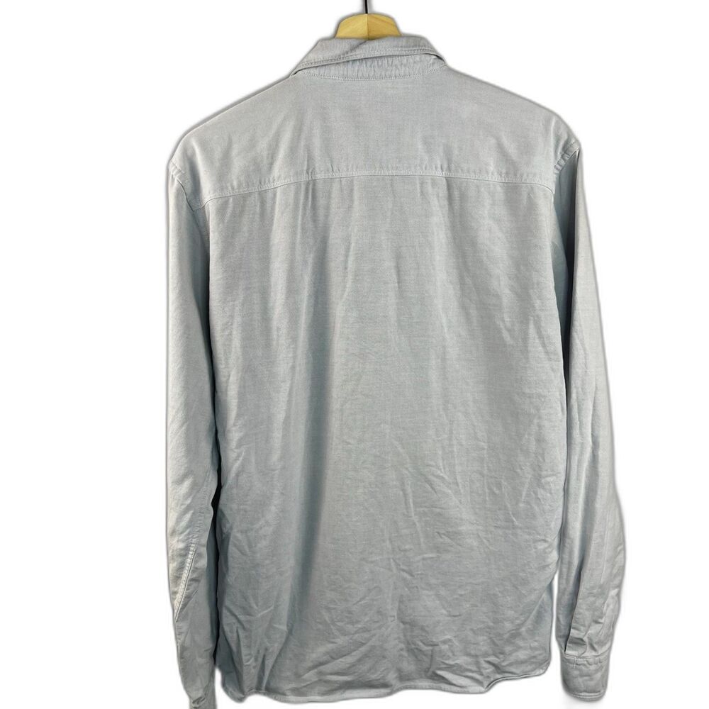 AllSaints Mens Cotton Whisper Gray Long Sleeve Shirt Size M - Picture 4 of 6